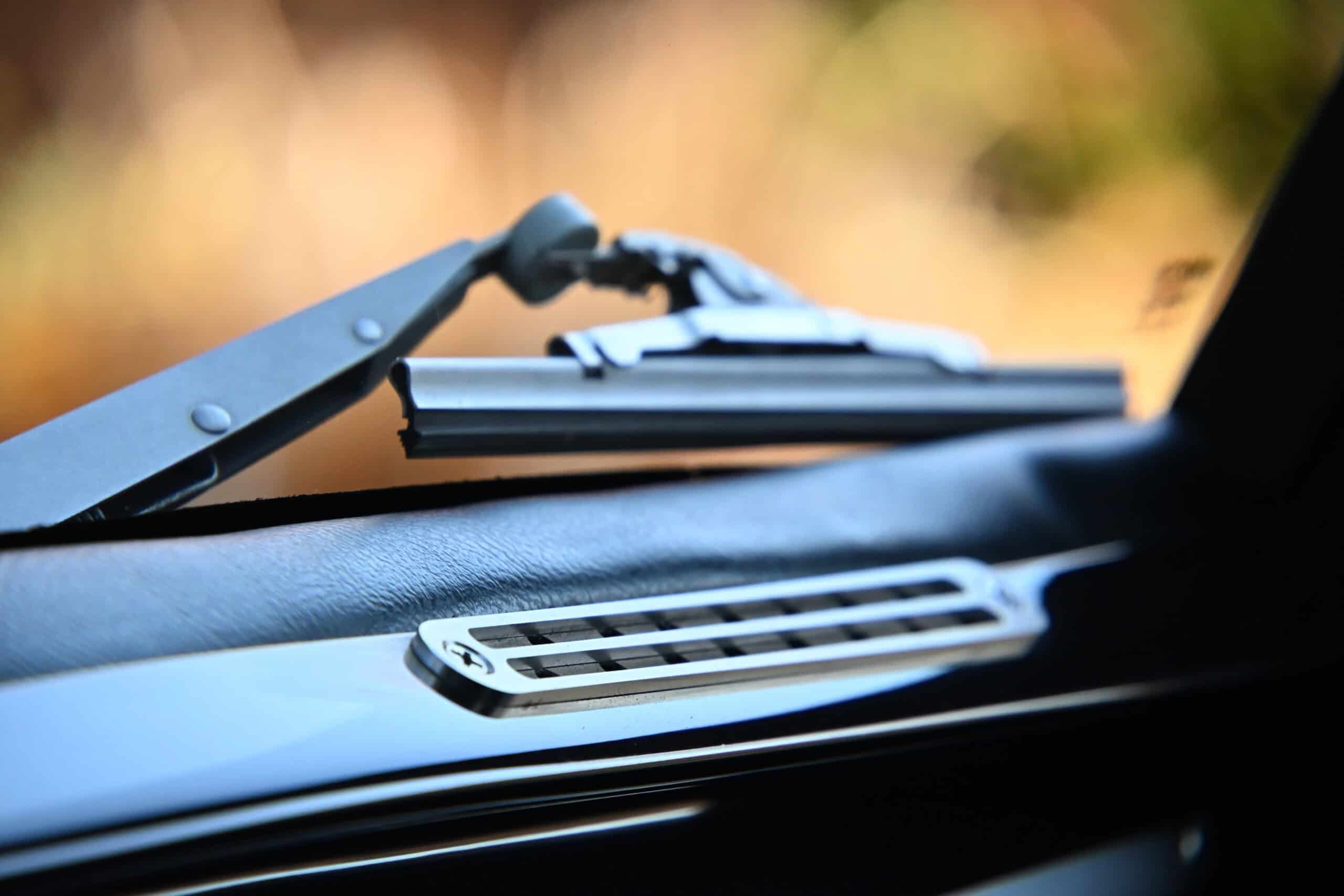 1941 Willys Custom Street Rod — Close-up of dashboard with air vent and windshield wiper.