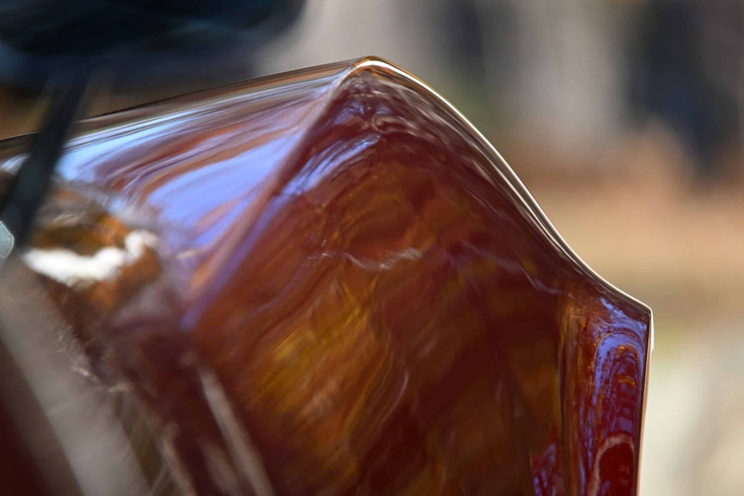 1972 Chevrolet corvette — Close-up of classic car with shiny, polished brown paint.